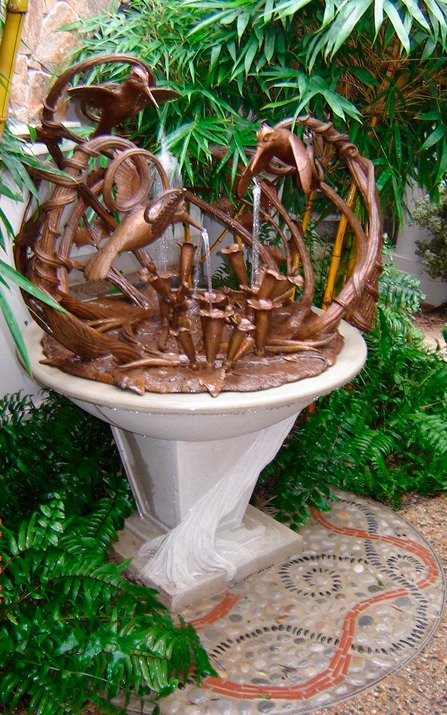Hummingbird Birdbath, Longwood Gardens, Pennsylvania